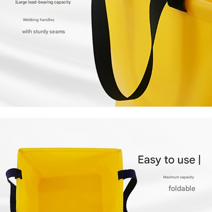 Black 25L Collapsible Bucket - Heavy-Duty PVC Waterproof Folding Pail for Fishing, Camping & Car Washing.