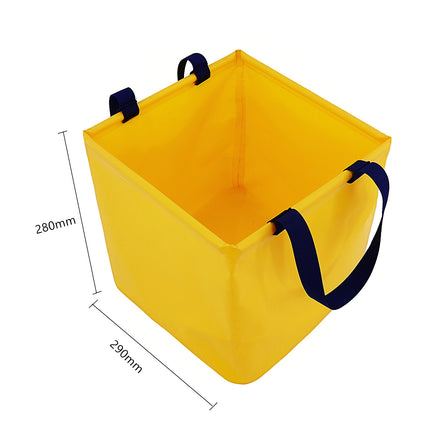 Green 25L Collapsible Bucket - Heavy-Duty PVC Waterproof Folding Pail for Fishing, Camping & Car Washing.
