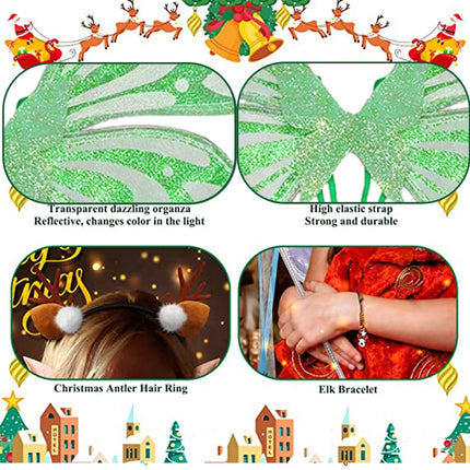 White Sparkling Fairy Wings - Lightweight Glitter Butterfly Costume Accessory for Kids & Adults.