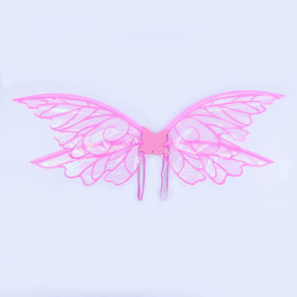 Pink Enchanting Iridescent Fairy Wings - Sparkle Butterfly Elf Wings for Costume Parties, Cosplay & Dress-Up Fun.