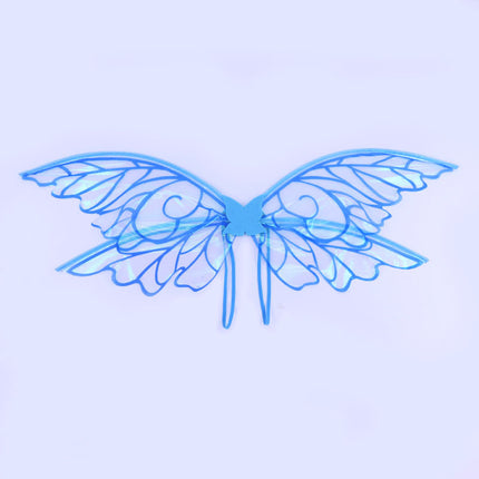 Blue Enchanting Iridescent Fairy Wings - Sparkle Butterfly Elf Wings for Costume Parties, Cosplay & Dress-Up Fun.
