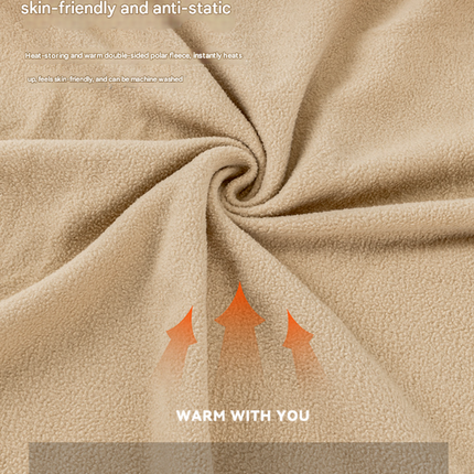 Green Cozy 4-in-1 Wearable Fleece Poncho Sleeping Bag - Multifunctional Camping Blanket with Detachable Hood.