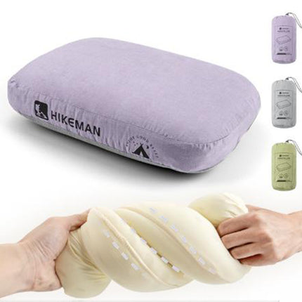 Green Reversible Memory Foam Travel Pillow - All-Season Comfort Neck Support for Deep Sleep & Portability.
