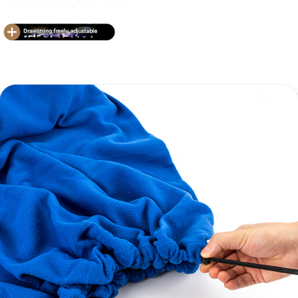 Green Versatile Double-Sided Fleece Bag Liner - Lightweight & Portable Travel Blanket for Camping & Outdoors.