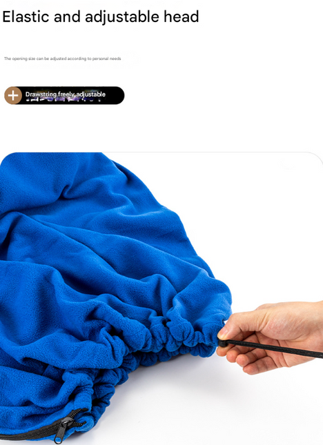 Dark Grey Versatile Double-Sided Fleece Bag Liner - Lightweight & Portable Travel Blanket for Camping & Outdoors.