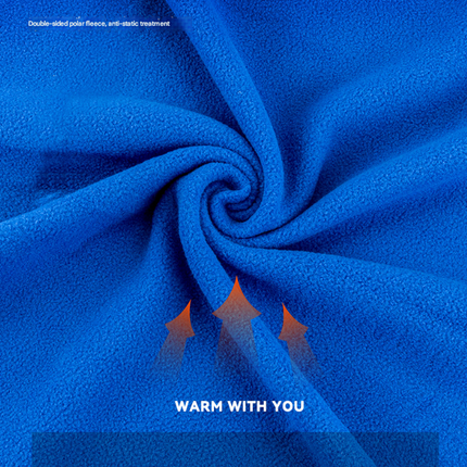 Dark Blue Versatile Double-Sided Fleece Bag Liner - Lightweight & Portable Travel Blanket for Camping & Outdoors.
