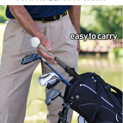 Green Pro Golf Swing Trainer - Extendable with Audible Click & Corrective Grip Aid.