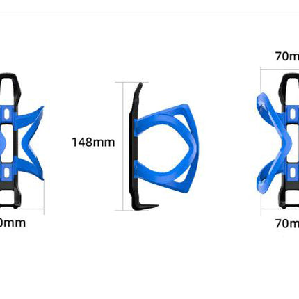 Blue Ultra Lightweight Road & Mountain Bike Water Bottle Cage - 39g Polycarbonate + Glass Fiber, Fits Most Bottles.