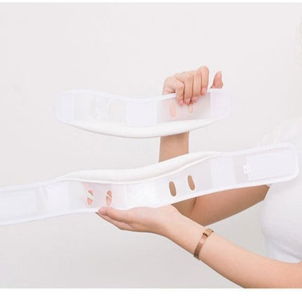Size L White Adjustable Cervical Collar Neck Brace - Breathable Support for Pain Relief & Posture.
