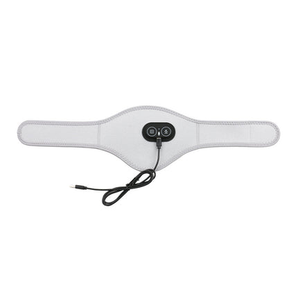 Light Grey Heated Vibrating Neck Wrap - USB Powered Massager for Soothing Pain Relief with 3 Heat & 3 Vibration Modes.