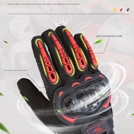 Size XL Purple and Black Protective Motorcycle Riding Gloves - Hard Knuckle Armour & Touchscreen Fingertips.