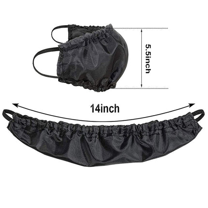 5 Pcs Black Men's Reusable Beard Guard Bib - Protective Beard Cover for Eating and Sleeping - Black Beard Bonnet Apron.