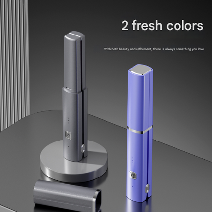Dark Grey Compact Cordless Hair Straightener - Portable 2-in-1 Mini Flat Iron, USB-C Rechargeable for Travel & Touch-ups.