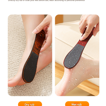 Reddish Brown Professional Pedicure Foot File 10-Pack - Double-Sided Callus Remover with Wooden Handle.