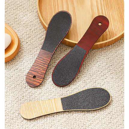 Reddish Brown Professional Pedicure Foot File 10-Pack - Double-Sided Callus Remover with Wooden Handle.