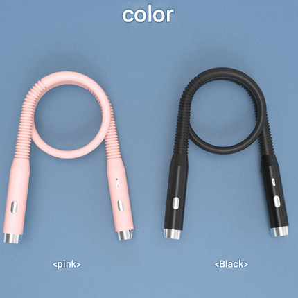 Pink Hands-Free LED Neck Reading Light - USB Rechargeable with 3 Color & Brightness Modes, Flexible Gooseneck for Books, Crafts & Knitting.