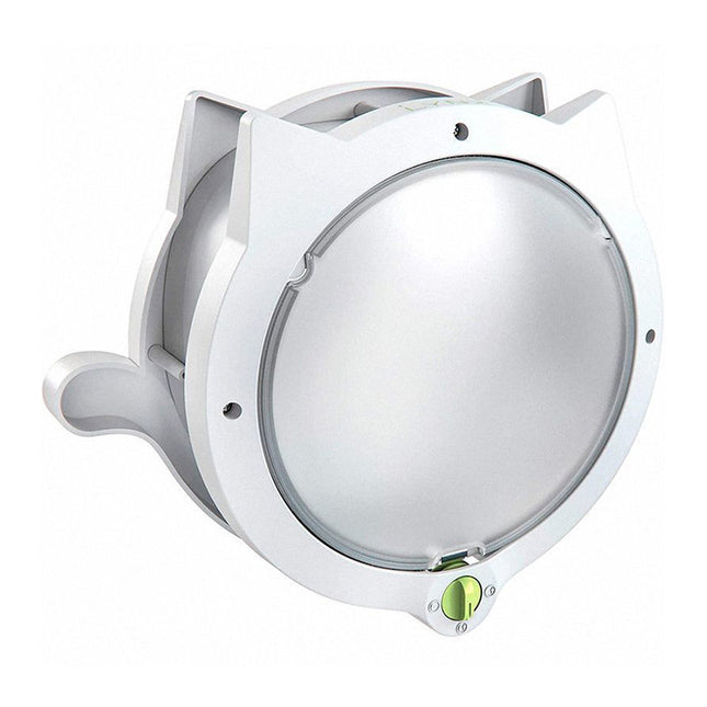 White 4-Way Locking Cat Flap Door - Pet Entry Portal for Interior Doors, Walls & Cabinets.