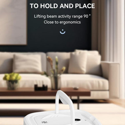 White Smart Robotic Floor Mop with Humidifier Spray - Ultra-Slim Automatic Wet & Dry Floor Cleaner.