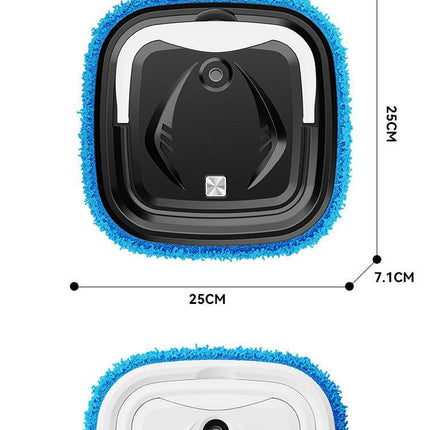White Smart Robotic Floor Mop with Humidifier Spray - Ultra-Slim Automatic Wet & Dry Floor Cleaner.