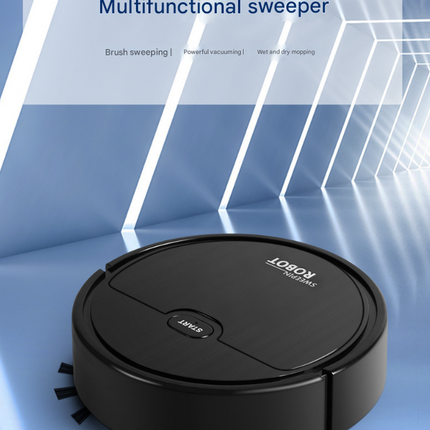White 3-in-1 Smart Robot Vacuum Cleaner - Automatic Sweeping, Mopping & Suction for Hard Floors & Pet Hair.
