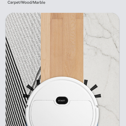 White 3-in-1 Smart Robot Vacuum Cleaner - Automatic Sweeping, Mopping & Suction for Hard Floors & Pet Hair.