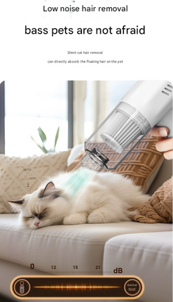 White 2-in-1 Cordless Handheld Vacuum and Air Blower - Portable & Lightweight Cleaner for Car, Home, and Pet Hair.