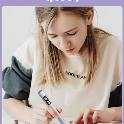Purple Professional Electric Nail File Kit - Portable USB-C Rechargeable Manicure Drill with 6 Speeds & 5 Heads.