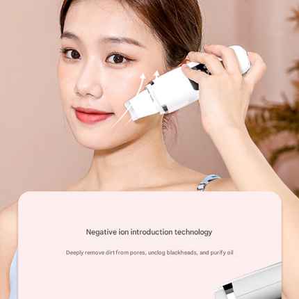 White Professional 4-in-1 Ultrasonic Skin Scrubber - Deep Pore Cleanser, Blackhead Remover & EMS Facial Lifting Tool.
