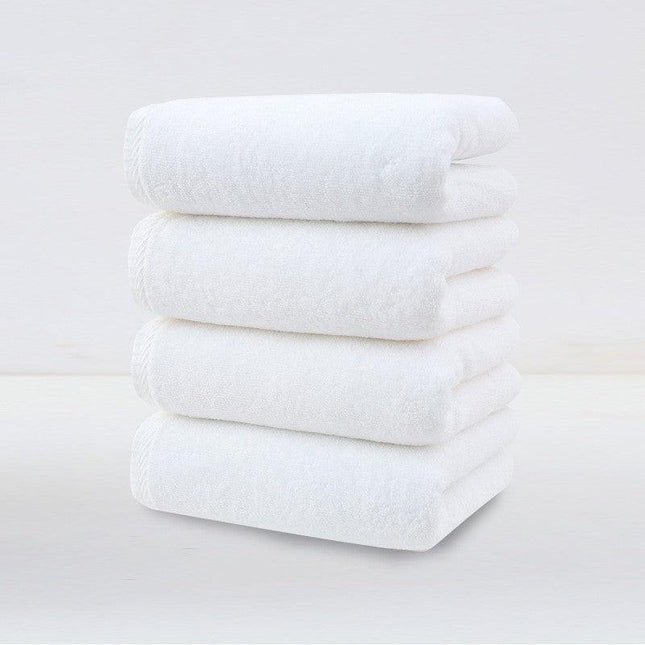 White Plush Cotton Hand Towel Set (4-Pack) - Ultra Soft, Absorbent & Quick-Drying Face Towels for Bathroom.