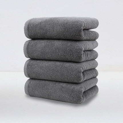 Dark Grey Plush Cotton Hand Towel Set (4-Pack) - Ultra Soft, Absorbent & Quick-Drying Face Towels for Bathroom.