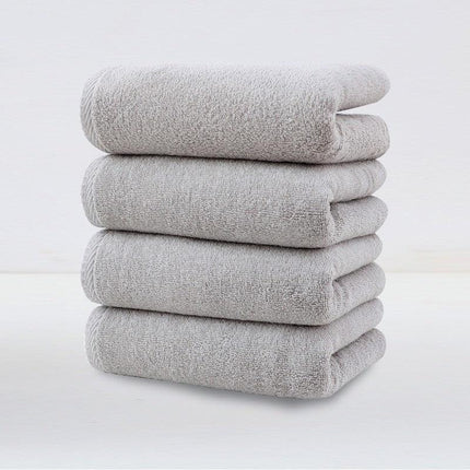 Light Grey Plush Cotton Hand Towel Set (4-Pack) - Ultra Soft, Absorbent & Quick-Drying Face Towels for Bathroom.