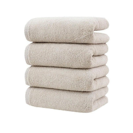 Khaki Plush Cotton Hand Towel Set (4-Pack) - Ultra Soft, Absorbent & Quick-Drying Face Towels for Bathroom.
