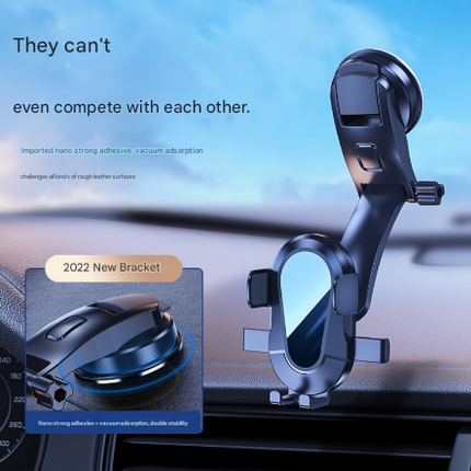 Black Universal Car Phone Mount Holder - 360° Rotation with Upgraded Suction Cup for Dashboard & Windscreen.