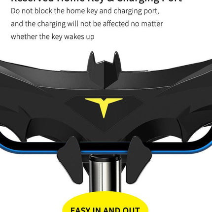 Black Creative Bat-Style Gravity Car Phone Mount - Secure Air Vent Holder with 360 Rotation.