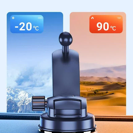 Red and Black Universal Car Phone Mount Holder - 360° Rotation with Upgraded Suction Cup for Dashboard & Windscreen.