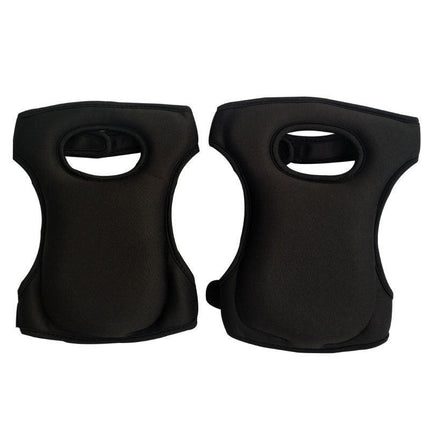Black Adjustable Gardening Knee Pads - Comfortable Neoprene Knee Protectors for Weeding & Outdoor Work.