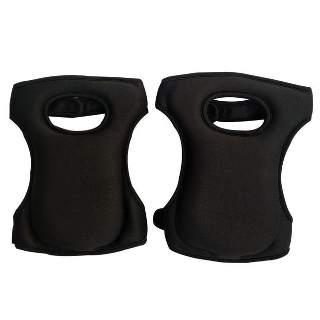 Black Adjustable Gardening Knee Pads - Comfortable Neoprene Knee Protectors for Weeding & Outdoor Work.