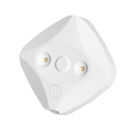 2 Pcs White Automatic UVC Toilet Sanitizer Light - Rechargeable Portable Sterilizer for Bathroom Hygiene.