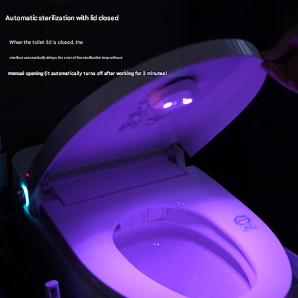 2 Pcs White Automatic UVC Toilet Sanitizer Light - Rechargeable Portable Sterilizer for Bathroom Hygiene.