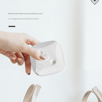 2 Pcs White Automatic UVC Toilet Sanitizer Light - Rechargeable Portable Sterilizer for Bathroom Hygiene.
