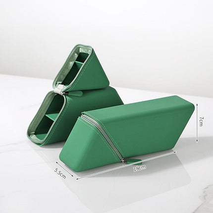 Green Transforming Silicone Pencil Case - Stand-Up Pen Holder & Stationery Organizer.