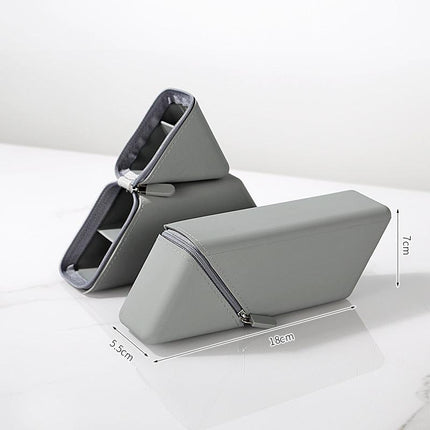 Grey Transforming Silicone Pencil Case - Stand-Up Pen Holder & Stationery Organizer.