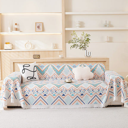 Nordic-Style Full-Cover Sofa Blanket - 180 x 230 cm Minimalist, Stain-Resistant, All-Season Two-Seater Sofa Protector.