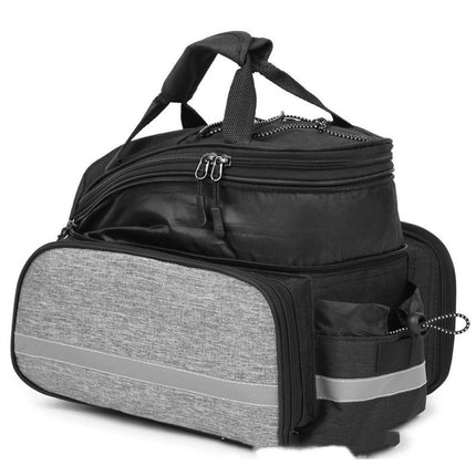 Insulated Bike Rear Rack Bag - Waterproof Storage Bag with Soft PE Padding for Cycling.