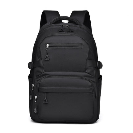 Black Trendy Korean-Style Large-Capacity Backpack for Women - 14" Laptop Travel Bag.