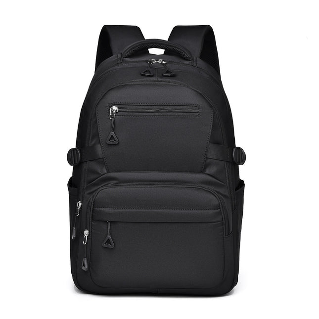 Black Trendy Korean-Style Large-Capacity Backpack for Women - 14" Laptop Travel Bag.