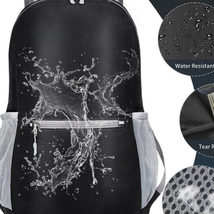 Pink Ultra-Light Foldable Outdoor Backpack - Portable Travel Hiking Bag.