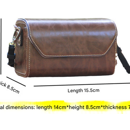 Yellow Duck PU Leather Camera Bag for Fujifilm X Canon G Olympus PEN - Compact Vintage Design.