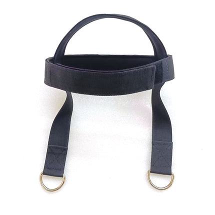 Adjustable Neck Harness with Chain for Strength Training and Rehabilitation.