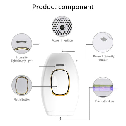 Advanced IPL 881 Laser Hair Removal Device - Sleek Home Use Electric Depilator for Women.